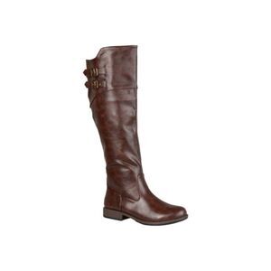 JOURNEE COLLECTION Womens Brown Tori Round Toe Block Heel Riding Boot 7.5 WC